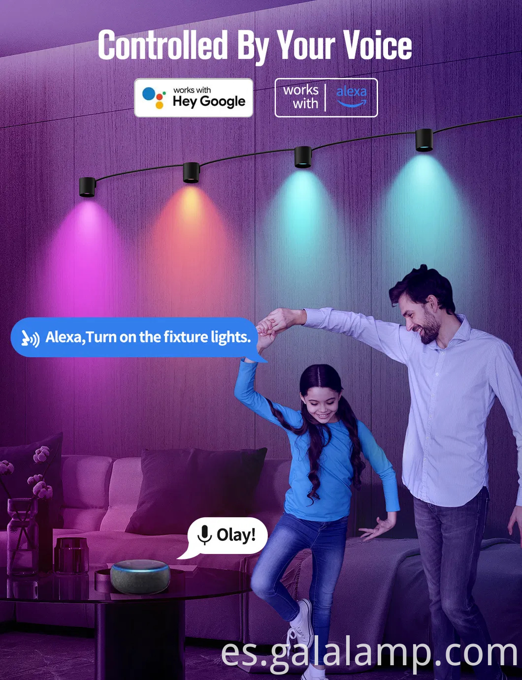 Inteligencia de graffiti LED, sincronización musical, luces multicolores wifi